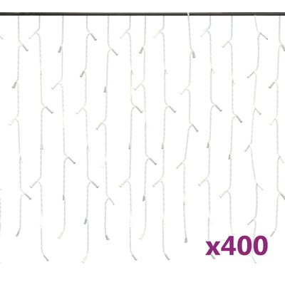 vidaXL Rideau lumineux à glaçons LED 10m 400LED Multicolore 8fonctions