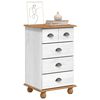 vidaXL Commode ASKIM Blanc 45.8 x 40 x 79 cm Bois de pin massif