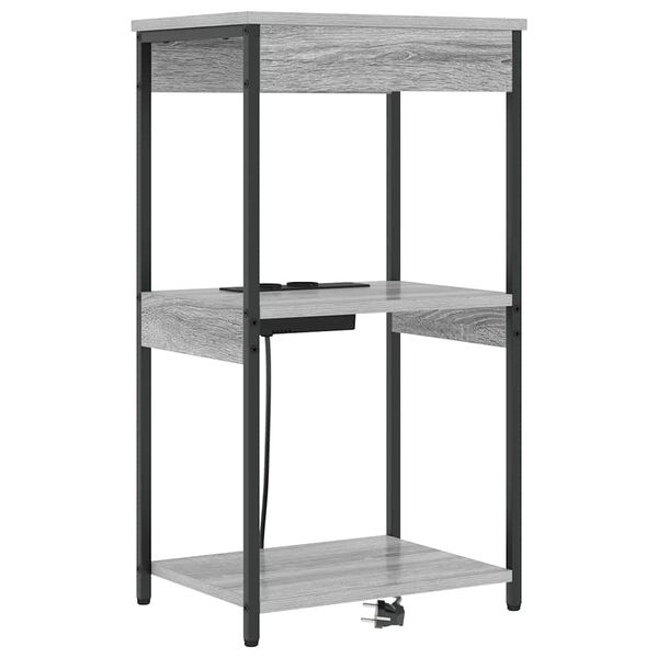 vidaXL Cabinet de chevet Gris Sonoma 41 x 31 x 76 cm Bois d'ing&eacute;nierie