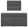vidaXL Sommier &agrave; lattes de lit avec matelas Gris fonc&eacute; 120x200cm Tissu