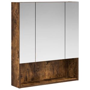 vidaXL Armoire Miroir de Salle de Bain Ch&ecirc;ne fum&eacute; 60 x 14.5 x 70 cm