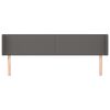 vidaXL Tête de lit avec oreilles Gris 183x16x78/88 cm Similicuir