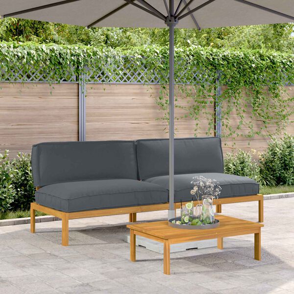 vidaXL Ensemble de Canap&eacute;s avec coussin Anthracite 240 x 80 x 69 cm