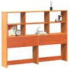 vidaXL T&ecirc;te de lit avec rangement cire marron 140cm bois massif de pin