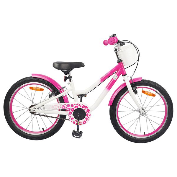 vidaXL V&eacute;lo pour Enfants 18 Pouces pour les 5-7 ans Rose fonc&eacute;