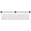 vidaXL T&ecirc;te de lit suspendue Montage mural Blanc 170 x 55 x 7 cm tissu