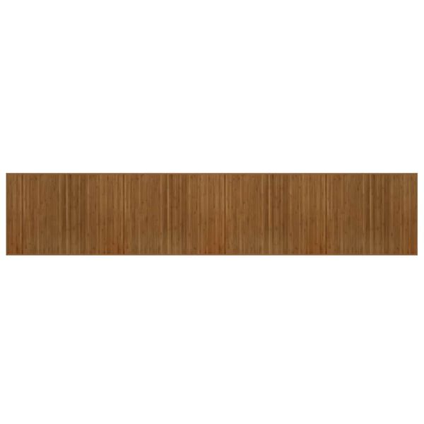 vidaXL Tapis rectangulaire marron 80x400 cm bambou