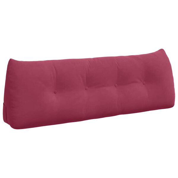 vidaXL Coussin de Dos Bordeaux 140 x 24 x 50 cm Velours
