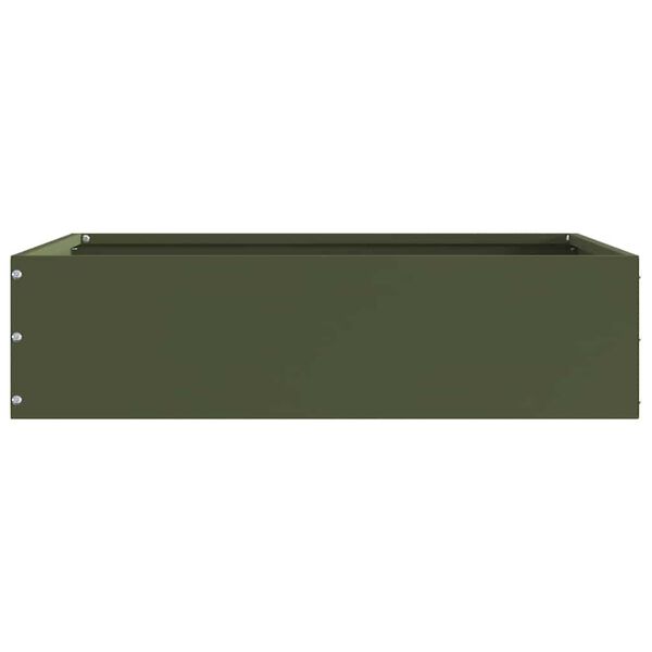 vidaXL Bordure de Pelouse 6 pcs Vert olive 50 x 50 x 13 cm Acier