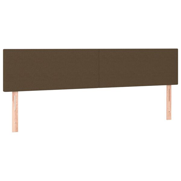 vidaXL T&ecirc;te de lit &agrave; LED Marron Fonc&eacute; 180x5x78/88 cm Tissu