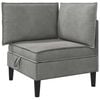 vidaXL Sofa avec rangement Gris clair Velours