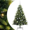 vidaXL Arbre de Noël artificiel à charnières 150 LED Vert 150 cm