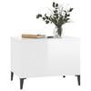 vidaXL Table basse Blanc brillant 60x44,5x45 cm Bois d'ingénierie