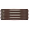 vidaXL Lit sur&eacute;lev&eacute; de jardin Acier galvanis&eacute; marron