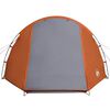 vidaXL Tente de camping tunnel 4 personnes gris et orange imperm&eacute;able