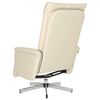 vidaXL Fauteuil inclinable de massage et repose-pieds cr&egrave;me similicuir