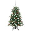 vidaXL Sapin de No&euml;l artificiel Vert 120 cm PVC, m&eacute;tal et plastique