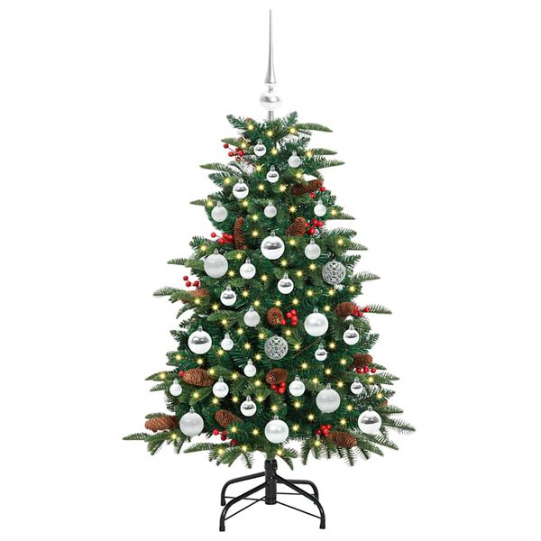 vidaXL Sapin de No&euml;l artificiel Vert 120 cm PVC, m&eacute;tal et plastique