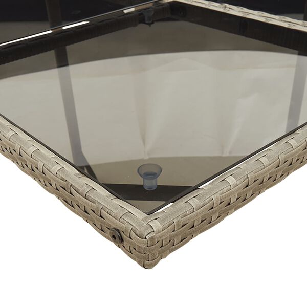 vidaXL Ensemble &agrave; manger de jardin coussins 13 pcs gris r&eacute;sine tress&eacute;e