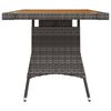 vidaXL Table de jardin Gris 130x70x72 cm R&eacute;sine tress&eacute;e et acacia