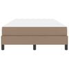 vidaXL Cadre de lit avec matelas Cappuccino 120 x 190 cm tissu