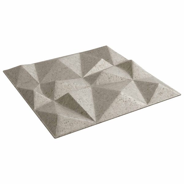 vidaXL Panneaux muraux 12 pcs B&eacute;ton Diamant 50 x 50 cm Mousse XPS