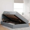 vidaXL Lit avec rangement et matelas Gris clair 120 x 200 cm
