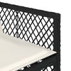 vidaXL Ensemble &agrave; manger de jardin coussins 7 pcs noir r&eacute;sine tress&eacute;e