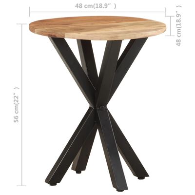 vidaXL Table d'appoint 48x48x56 cm Bois d'acacia massif