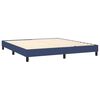 vidaXL Sommier &agrave; lattes de lit avec matelas Bleu 160x200 cm Tissu