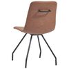 vidaXL Chaises &agrave; manger lot de 4 marron similicuir