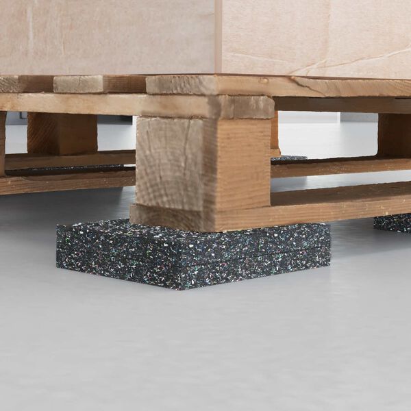 vidaXL Rouleau en caoutchouc Noir Caoutchouc