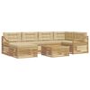 vidaXL Ensemble de canap&eacute;s d'ext&eacute;rieur 7 pcs Blanc et Beige