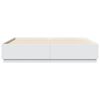 vidaXL Cadre de lit avec LED sans matelas blanc 200x200 cm