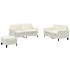 vidaXL Ensemble de canap&eacute;s 3 pcs cr&egrave;me velours