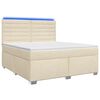vidaXL Lit boxspring avec matelas Cr&egrave;me 140 x 200 cm Tissu
