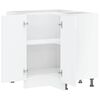 vidaXL Armoire d'angle de cuisine Kalmar blanc brillant