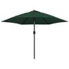 vidaXL Parasol vert 3 m m&acirc;t en acier