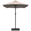 vidaXL Parasol de jardin Taupe 385 x 209 x 244 cm Polyester