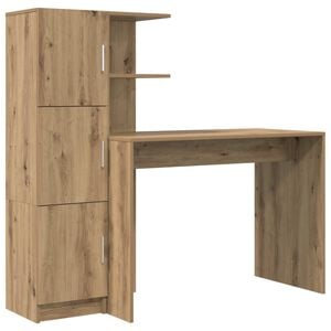 vidaXL Bureau 2 pcs Ch&ecirc;ne artisanal