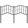 vidaXL T&ecirc;te de lit m&eacute;tal noir 150 cm
