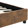 vidaXL Cadre de lit sans matelas marron similicuir daim 100x200 cm