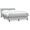 vidaXL Sommier &agrave; lattes de lit et matelas gris clair 160x210cm velours