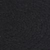 vidaXL Napperons 6 pcs Noir Plain 38 cm Rond Coton