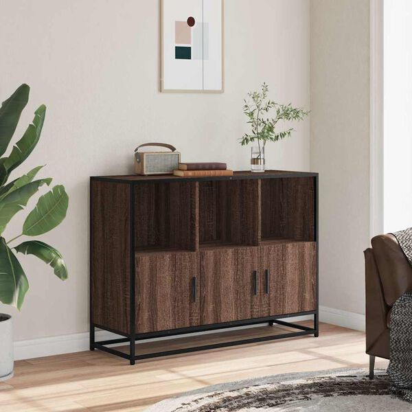 vidaXL Buffet ch&ecirc;ne marron 100x35x76 cm bois d'ing&eacute;nierie