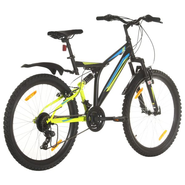 vidaXL V&eacute;lo de montagne 21 vitesses roue de 26 pouces 49 cm noir