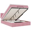 vidaXL Cadre de lit ottoman avec matelas rose 140x190 cm velours