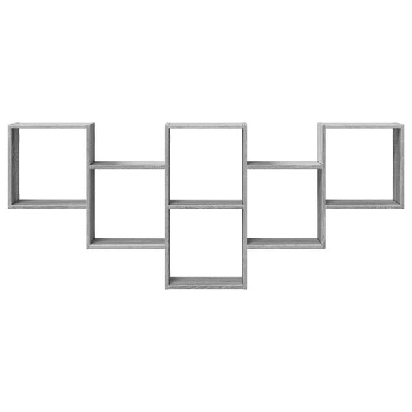 vidaXL Étagère murale sonoma gris 159x18x66 cm bois ingénierie