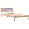 vidaXL Cadre de lit avec t&ecirc;te de lit Marron 75 x 190 cm Pin massif