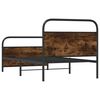 vidaXL Cadre de lit sans matelas 100x200 cm ch&ecirc;ne fum&eacute; bois ing&eacute;nierie